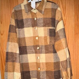 Plaid Button-Up Thick Flannel